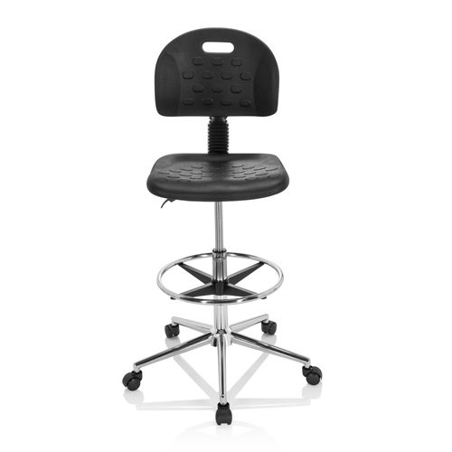 Siège Technique / Tabouret Technique Top Work 23 I Mousse Pu Noir Hjh Office