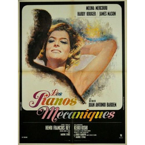Les Pianos Mécaniques - Affiche Originale De Cinéma - Format 60x80 Cm - Un Film De Juan Antonio Bardem Avec Melina Mercouri, James Mason, Hardy Krüger, Didier Haudepin, José María Mompín - Année 1965