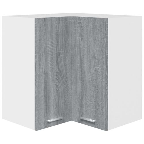 vidaXL Armoire d'angle suspendue Sonoma gris 57x57x60 cm