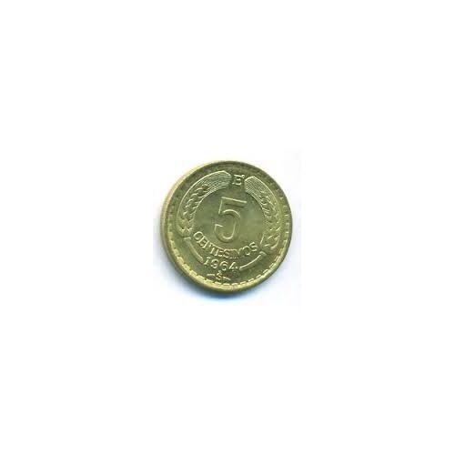 5 Centesimos Chili 1964
