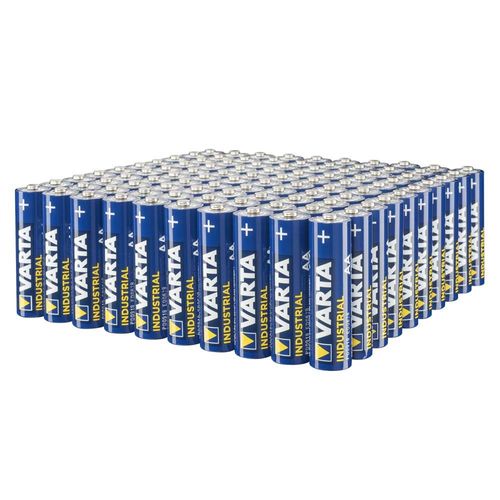 Varta 04006211991 Industrial Lot de 100 Piles alcalines AA LR6 Noir