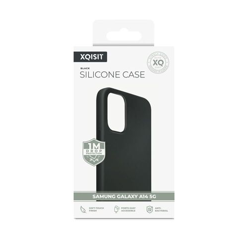 Xqisit Coque Silicone Noir Samsung Galaxy A14 (4g/5g)