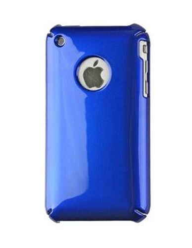 Coque Arriere Bleu Brillant Pour Iphone 3g 3gs