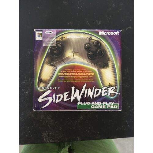 Microsoft Sidewinder Game Pad Usb - Manette De Jeu - 4 Boutons - Filaire - Noir, Argent Métallique