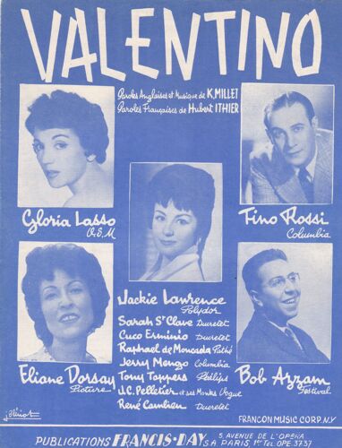 Gloria Lasso, Bob Azzam, Etc "Valentino"