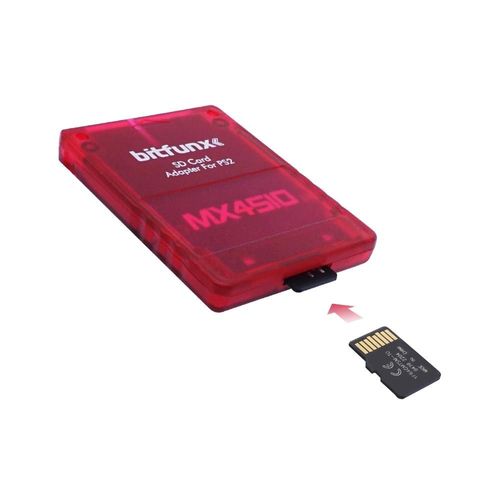 Tf-Micro Sd Red - Bitfunx-Lecteur De Carte De Jeu Pour Consoles Sony Playstation 2, Adaptateur Sio2sd Pour Ps2 Sd, Mx4sio, Mircosd