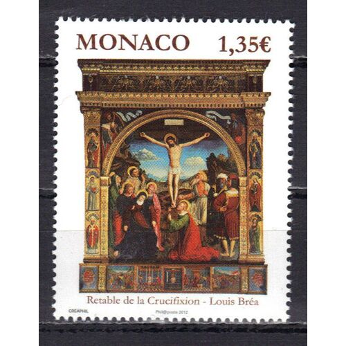 Monaco 2012 : Retable De La Crucifixion - Grand Timbre 1,35 ¿ Multicolore Neuf **