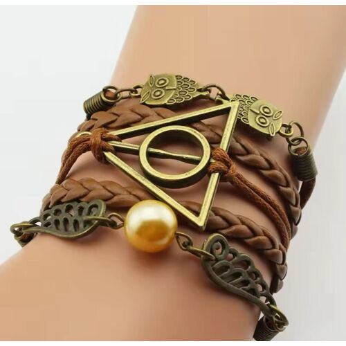 Bracelet Harry Potter Infini Hiboux Ailes D'ange Deathly Hollows Infinity