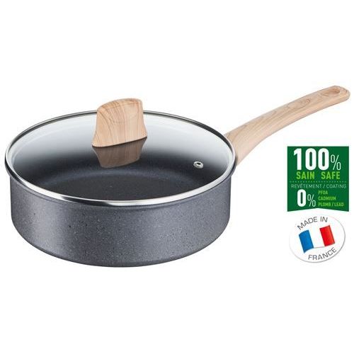 Tefal G2663202 Natural Force Sauteuse 24 Cm. Revetement Antiadhésif Mineralia+. Tous Feux Dont Induction