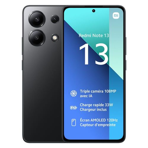 Xiaomi Redmi Note 13 256 Go Noir minuit