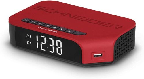 Schneider Viva - Radio-réveil - rouge