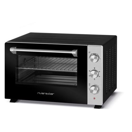 Riviera & Bar QFR600 - Four électrique avec grill - convection - 60 litres - 2.2 kWatt - noir mat/inox