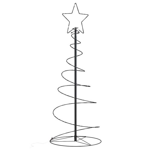 vidaXL Arbre de Noël lumineux conique 80 LED blanc chaud 120 cm
