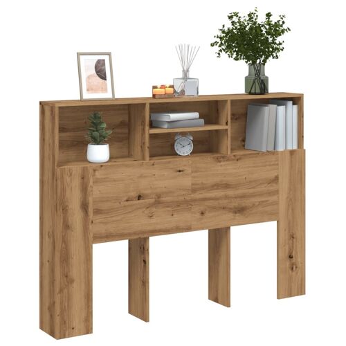 Vidaxl Armoire De Tête De Lit Chêne Artisanal 140x19x103,5 Cm