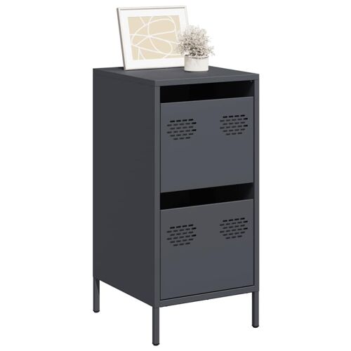 vidaXL Buffet anthracite 35x39x73,5 cm acier laminé à froid