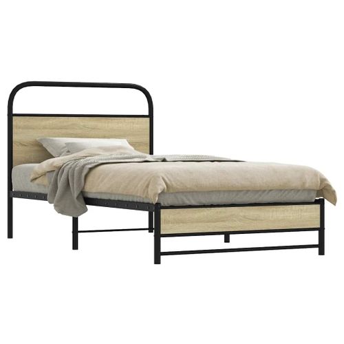 Vidaxl Cadre De Lit Sans Matelas 100x190 Cm Chêne Sonoma
