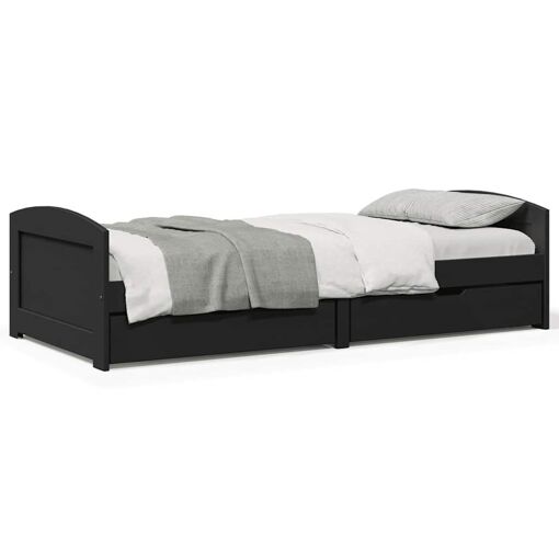 Lit 1 Place Et Demi Sans Sommier 120x200 Tête De Lit Droite Noyer Demas - Lit double