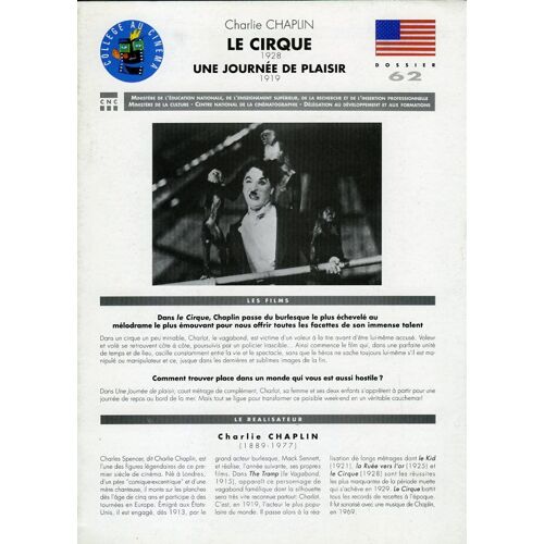 Le Cirque - Une Journée De Plaisir - Synopsis Dépliant Des Deux Films De & Avec Charlie Chaplin