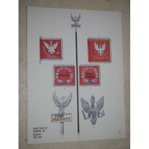 Le Plumet.  Planche D5. Série D. Grand Duché De Varsovie (Ii).  Drapeaux 1807-1814