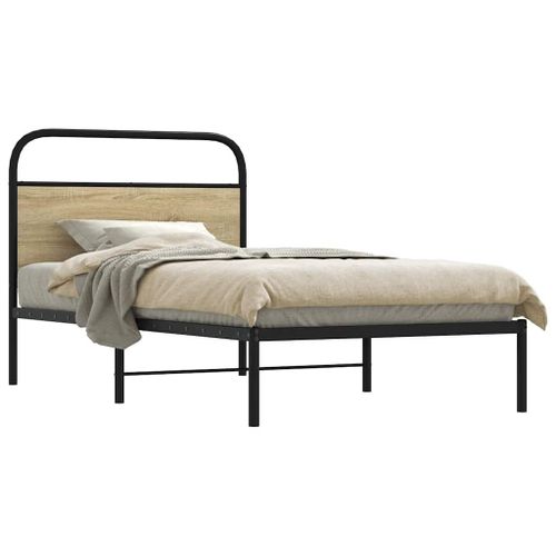Vidaxl Cadre De Lit Sans Matelas 100x190 Cm Chêne Sonoma