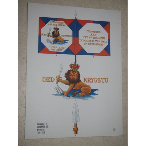 Le Plumet.  Planche D4. Série D. Royaume De Hollande (I). Drapeaux 1806-1810