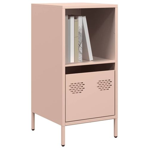 Vidaxl Buffet Rose 35x39x73,5 Cm Acier Laminé À Froid