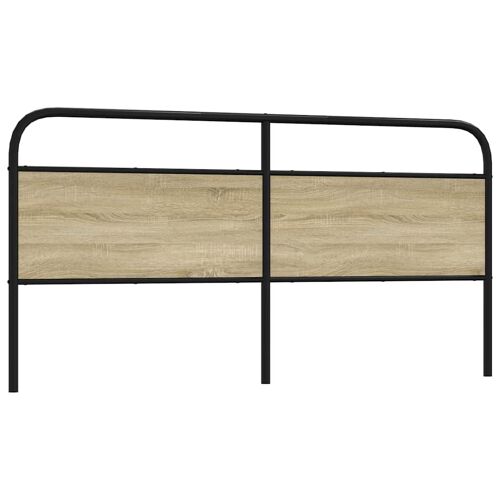 vidaXL Tête de lit chêne sonoma 200 cm acier et bois d'ingénierie