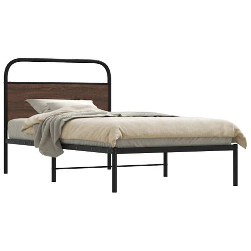 Vidaxl Cadre De Lit Sans Matelas 100x190 Cm Chêne Marron