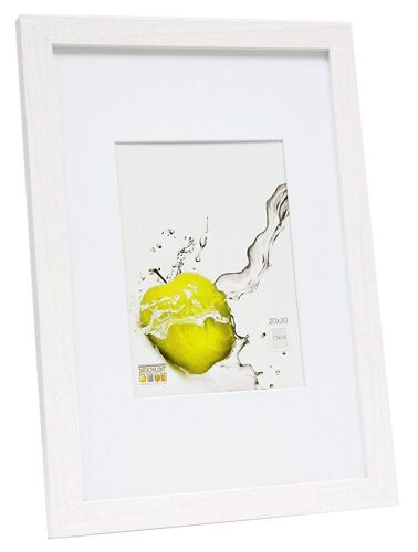 Deknudt Cadre Photo 20x30 Bois blanc avec passepartout