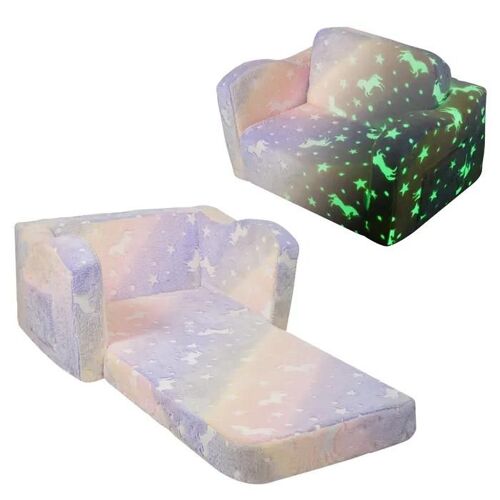 Fauteuil Pour Enfants Pliable-Vevor-En Éponge 25d Haute Densité Confortable Et Housse En Tissu Phosphorescent