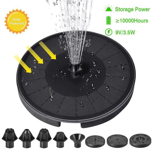 Fontaine d'eau solaire flottante 9V 3.5W, nouvelle collection 2021, piscine, étang, cascade, décor de jardin, bain d'oiseaux en plein air