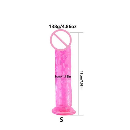 Godemiché Réaliste En Forme De Gelée, Plug Anal, Masturbateur, Jouets Sexuels Pour Couples, Lesbiennes, Ventouse En Cristal, Pénis, Gode Sans Vibrateur Pour Femmes