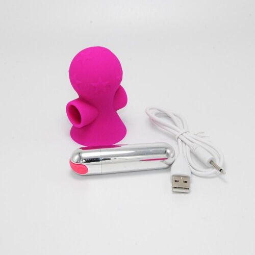Jouets Sexuels Pour Femmes, 12 Fréquences, Stimulation Clitoris Rechargeable Usb, Vibrateur De Poitrine, Ventouse De Mamelon Vibrant, Jouets Sexuels Pour Adultes