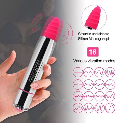 Mini Vibromasseur À 16 Vitesses Pour Femmes, Rouge À Lèvres, Étanche, Stimulateur De Clitoris, Gode, Masseur, Jouets Sexuels Pour Lesbiennes