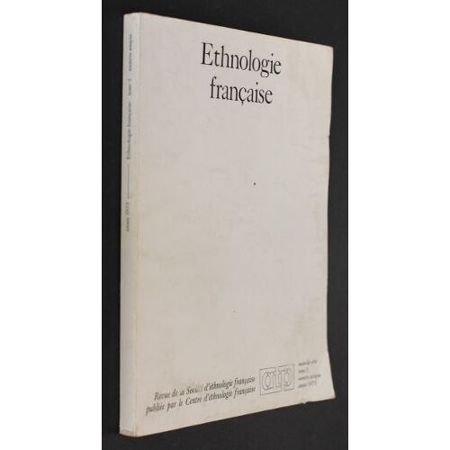 Ethnologie Française, Tome 5, Numéro Unique