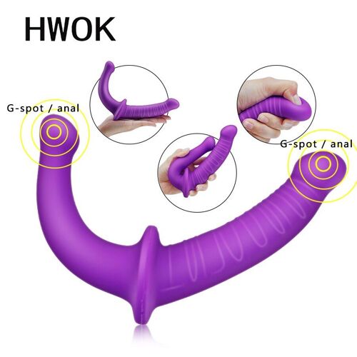 Hwok ? Godemiché À Double Tête Pour Femme Et Couple, Jeux Sexuels, Adultes, Lesbiennes