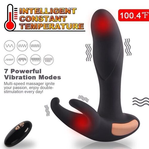 Jouets Sexuels Anaux Chauffant Sans Fil À Distance Mâle Masseur De Prostate Rechargeable G Spot 7 Modes De Vibration Et 2 Moteurs Vibrateur Avec