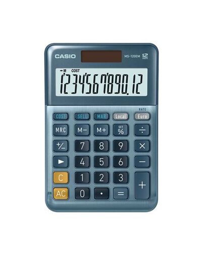 Casio MS-120EM - Calculatrice de bureau - 12 chiffres - pile, panneau solaire