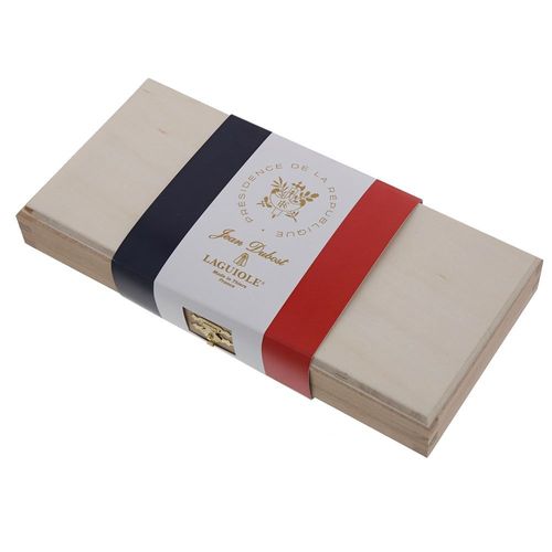 Jean Dubost - Elysee Coffret Bois 3p Fromage Laguiole Couperet, Couteau À Fromage, Ta L0032524l06344
