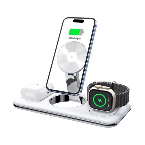 BASE DE CHARGE AIMANTÉE SANS FIL 3 EN 1 ECHO BLANC
