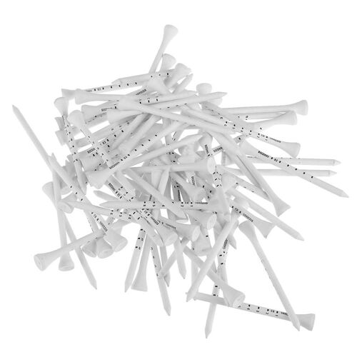 Vente Chaude 80 Pièces Professionnel T-Shirts De Golf 83mm Bois Té Blanc Rayé Échelle Numérique Golf Aides À L'entraînement