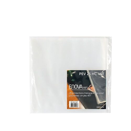 PEV 25 HC 45T Protection Pochette Vinyle High Clear 45T (lot de 25)