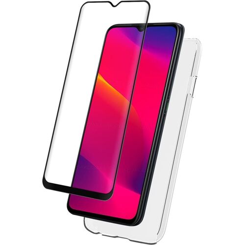 Bigben Connected Protection Pack - Coque De Protection Pour Téléphone Portable - Polyuréthanne Thermoplastique (Tpu) - Transparent - Avec Protecteur D'écran En Verre Trempé - Pour Oppo A5, A9