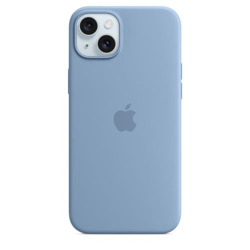 Apple - Coque De Protection Pour Téléphone Portable - Compatibilité Avec Magsafe - Silicone - Bleu Hivernal - Pour Iphone 15 Plus