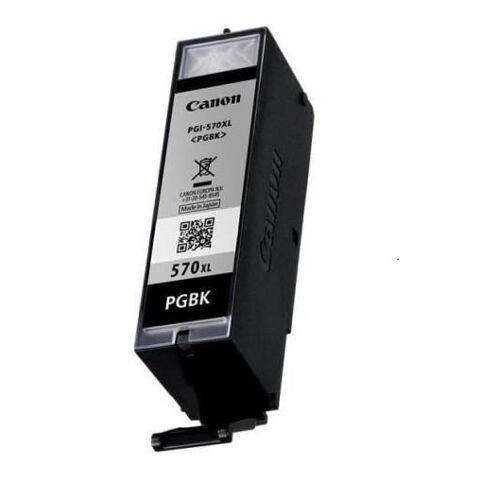 Canon PGI-570PGBK XL - 22 ml - à rendement élevé - noir - original - blister - réservoir d'encre - pour PIXMA TS5051, TS5053, TS5055, TS6050, TS6051, TS6052, TS8051, TS8052, TS9050, TS9055