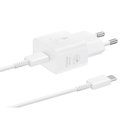 Samsung Schnellladegerät, Usb-c, 25w Mit Datenkabel, Weiß