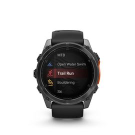 MONTRE CONNECTÉE GARMIN FENIX8 AMOLED 51MM ACIER, GRAY AVEC BRACELET NOIR