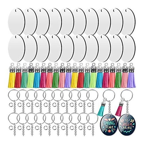Porte-Clés Vierge À Sublimation Par Transfert De Chaleur, Porte-Clés Vierge À Sublimation Double Face Pour La Fabrication D'ornements Artisanaux Diy