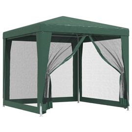 Vidaxl Tente De Fête Avec 4 Parois Latérales En Maille Vert 2.5x2.5 M