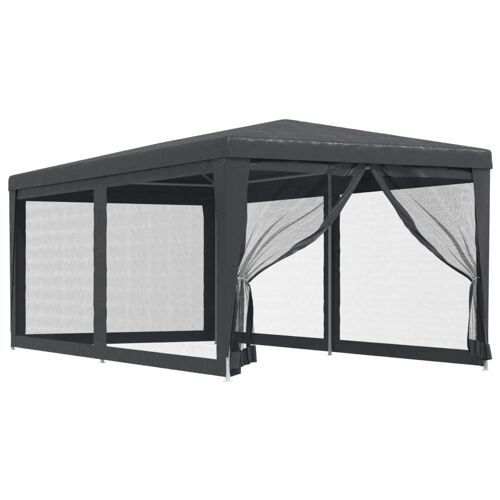 Vidaxl Tente De Fête Avec 6 Parois Latérales En Maille Anthracite 3x6m